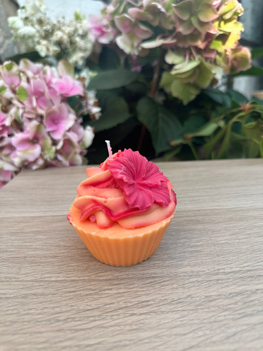 Hawaii hibiszkusz cupcake